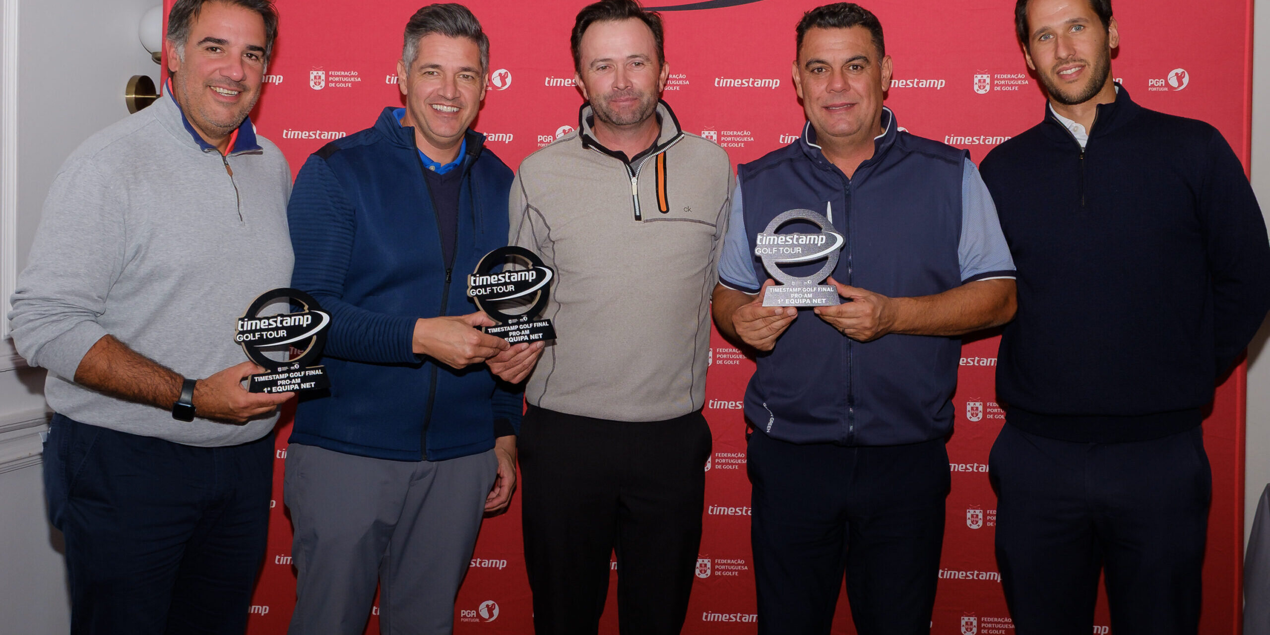 A equipa campeã do Pro-Am, fotografia de Rodrigo Gatrinho-FPG